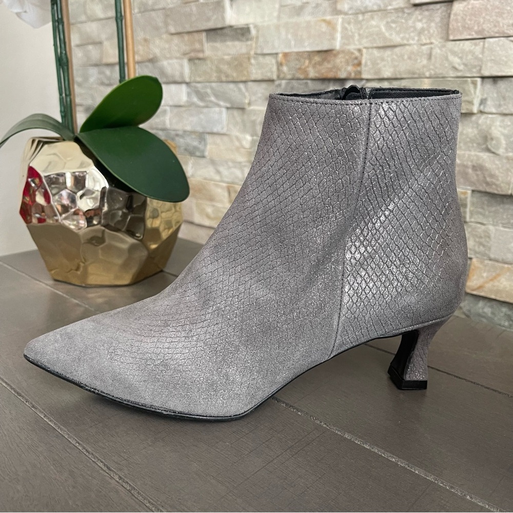 New Cordani Garvie - Pewter Snake Print Booties